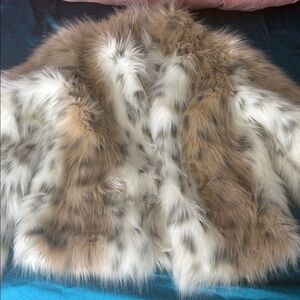 Unreal Fur Brown and White Ski Jacket